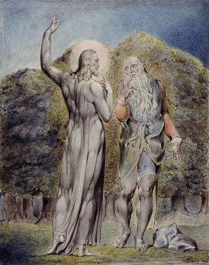 William Blake, &Omicron; &pi;&rho;ώ&tau;&omicron;&sigmaf; &pi;&epsilon;&iota;&rho;&alpha;&sigma;&mu;ό&sigmaf; (&pi;&epsilon;&rho;.1820). 