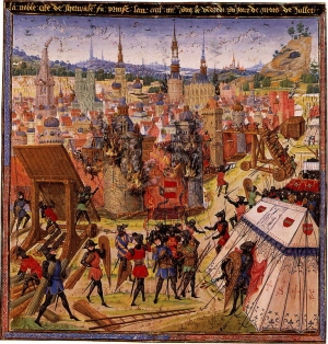 &Eta; &Iota;&epsilon;&rho;&omicron;&upsilon;&sigma;&alpha;&lambda;ή&mu; &kappa;&alpha;&tau;ά &tau;&eta;&nu; &Pi;&rho;ώ&tau;&eta; &Sigma;&tau;&alpha;&upsilon;&rho;&omicron;&phi;&omicron;&rho;ί&alpha;, 1099. Έ&rho;&gamma;&omicron; ά&gamma;&nu;&omega;&sigma;&tau;&omicron;&upsilon; &zeta;&omega;&gamma;&rho;ά&phi;&omicron;&upsilon;, 14&omicron;&sigmaf; ή 15&omicron;&sigmaf; &alpha;&iota;ώ&nu;&alpha;&sigmaf;.