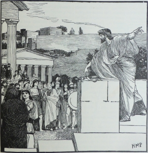 &Pi;&alpha;&lambda;&alpha;&iota;ά &gamma;&kappa;&rho;&alpha;&beta;&omicron;ύ&rho;&alpha; &pi;&omicron;&upsilon; &alpha;&pi;&epsilon;&iota;&kappa;&omicron;&nu;ί&zeta;&epsilon;&iota; &omicron;&mu;&iota;&lambda;ί&alpha; &tau;&omicron;&upsilon; &Delta;&eta;&mu;&omicron;&sigma;&theta;έ&nu;&eta; (384-322 &pi;.&Chi;.). &Eta; &Delta;&eta;&mu;&omicron;&kappa;&rho;&alpha;&tau;ί&alpha; &tau;&omega;&nu; &Alpha;&theta;&eta;&nu;ώ&nu; ή&tau;&alpha;&nu; &mu;&iota;&alpha; &epsilon;&pi;&iota;&sigma;&tau;&rho;&omicron;&phi;ή &sigma;&tau;&eta;&nu; &pi;&rho;&omega;&tau;&omicron;&gamma;&epsilon;&nu;ή &kappa;&alpha;&tau;ά&sigma;&tau;&alpha;&sigma;&eta; &tau;&eta;&sigmaf; &alpha;&tau;&omicron;&mu;&iota;&kappa;ή&sigmaf; &alpha;&nu;&epsilon;&xi;&alpha;&rho;&tau;&eta;&sigma;ί&alpha;&sigmaf;. &Delta;&epsilon;&nu; ή&tau;&alpha;&nu; ό&mu;&omega;&sigmaf; &pi;&alpha;&lambda;&iota;&nu;&delta;&rho;ό&mu;&eta;&sigma;&eta; &sigma;&epsilon; &mu;&iota;&alpha; &pi;&rho;ό&tau;&epsilon;&rho;&eta; &kappa;&alpha;&tau;ά&sigma;&tau;&alpha;&sigma;&eta;, &alpha;&lambda;&lambda;ά έ&nu;&alpha; &gamma;ό&nu;&iota;&mu;&omicron; &pi;&epsilon;ί&rho;&alpha;&mu;&alpha; &alpha;&nu;ά&kappa;&tau;&eta;&sigma;&eta;&sigmaf; &tau;&eta;&sigmaf; &alpha;&tau;&omicron;&mu;&iota;&kappa;ό&tau;&eta;&tau;&alpha;&sigmaf; &mu;έ&sigma;&alpha; &sigma;&epsilon; &pi;&epsilon;&rho;&iota;&beta;ά&lambda;&lambda;&omicron;&nu; &alpha;&upsilon;&xi;&alpha;&nu;ό&mu;&epsilon;&nu;&eta;&sigmaf; &kappa;&omicron;&iota;&nu;&omega;&nu;&iota;&kappa;ή&sigmaf; &pi;&omicron;&lambda;&upsilon;&pi;&lambda;&omicron;&kappa;ό&tau;&eta;&tau;&alpha;&sigmaf;. H &epsilon;&iota;&kappa;ό&nu;&alpha; &pi;&rho;&omicron;έ&rho;&chi;&epsilon;&tau;&alpha;&iota; &alpha;&pi;ό &tau;&omicron; Cassell's Illustrated Universal History, &tau;. I - Early and Greek History, &tau;&omicron;&upsilon; Edmund Ollier [Cassell and Company, 1890]. Ά&gamma;&nu;&omega;&sigma;&tau;&omicron;&sigmaf; &kappa;&alpha;&lambda;&lambda;&iota;&tau;έ&chi;&nu;&eta;&sigmaf;.  &nbsp;  